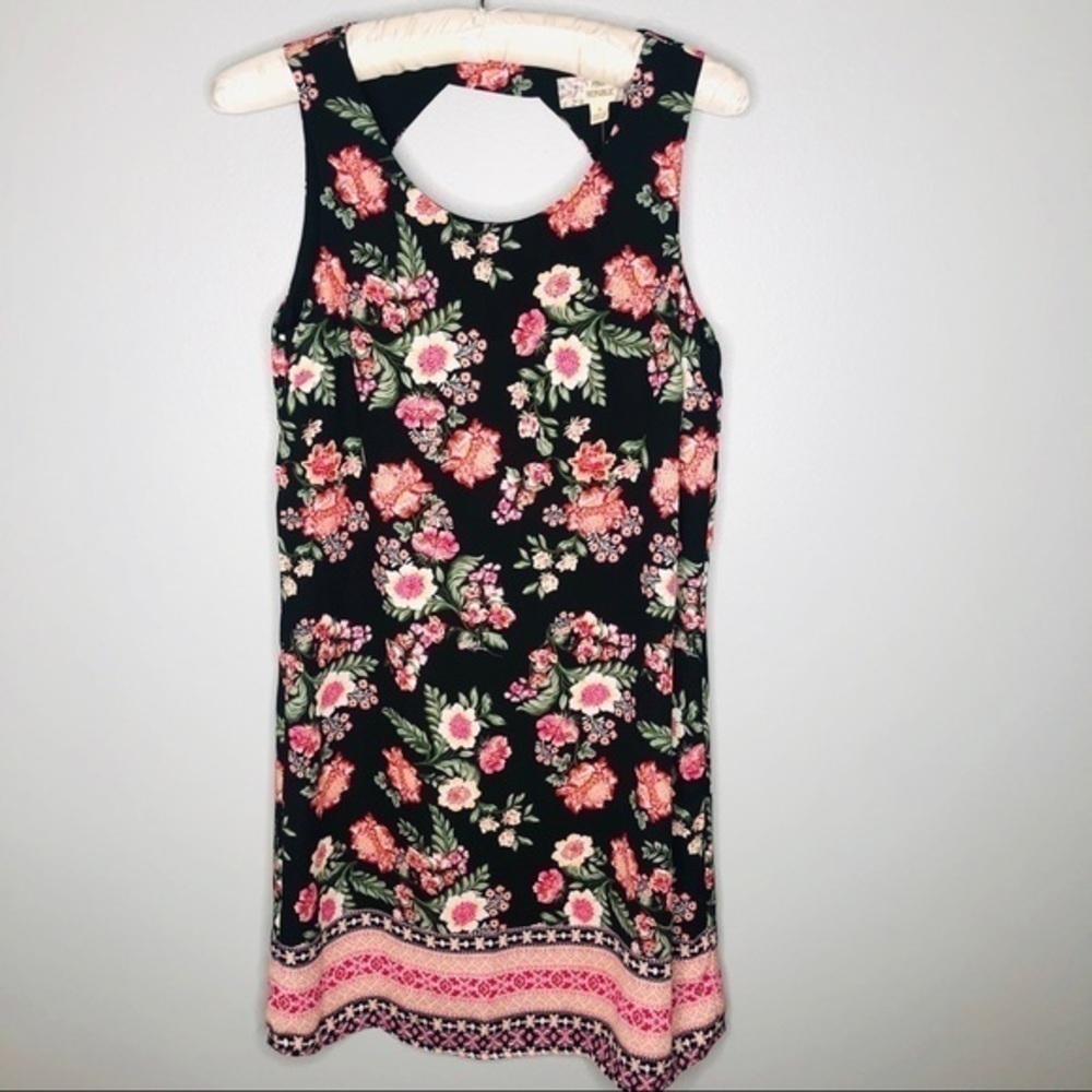 NEW Pink Republic floral flower open keyhole Back Shift Dress summer size small - Picture 2 of 8